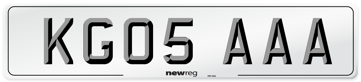 KG05 AAA Number Plate from New Reg